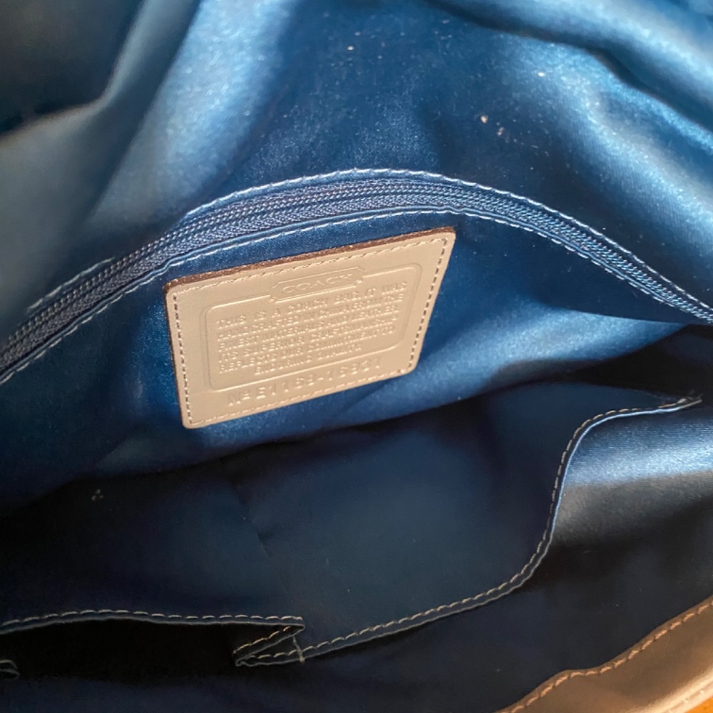Vintage Coach Kristin Handbag - Gray Leather Shoulder Style - Picture 11 of 13